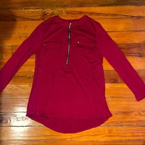 I am selling a elegant burgundy top